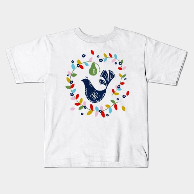 Partridge in a Pear Tree Kids T-Shirt by KathrinLegg